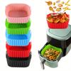 1pc Colorful Reusable Silicone Air Fryer Liner - 20.32cm Square, Fits 4-7 Qt Air Fryers, Oven & Microwave Safe, Non-Stick & Easy To Clean.