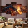 5 Piece Canvas Art Game Poster Wing Of Death Decorative Painting Living Room Picture Print Bedroom Wallpaper Home Decoration