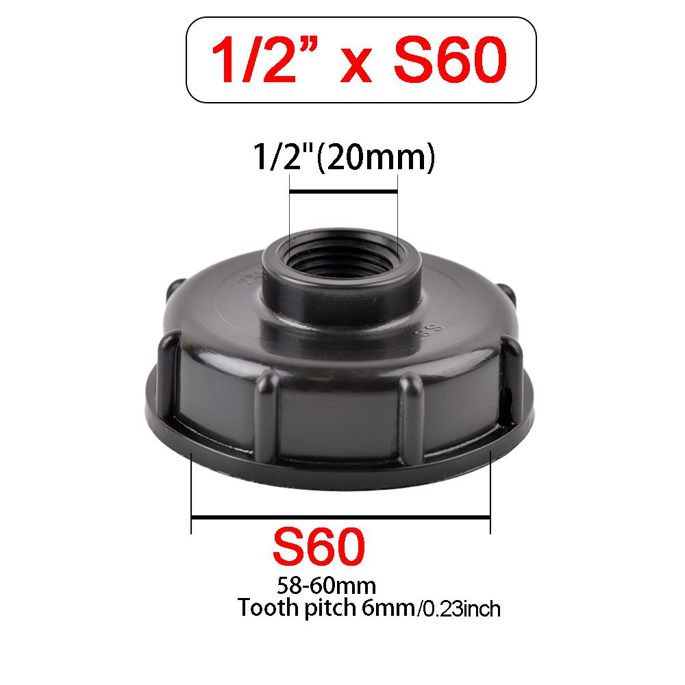 Адаптер для крана IBC-бака S60x6 с крупной резьбой для сплава 3/4" с быстроразъемным соединением 16 мм, запасные части для садового и домашнего клапана