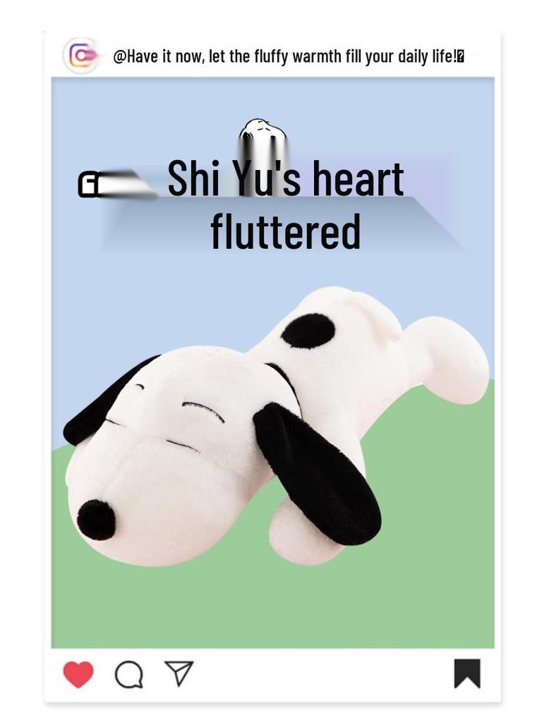 Большая плюшевая игрушка Снупи - Милая лежачая подушка-кукла в виде собаки, праздничный подарок