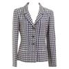 Chanel 01P P17432V09913 Wheel COCO Button Houndstooth Jacket 36 Navy X beigeUsed