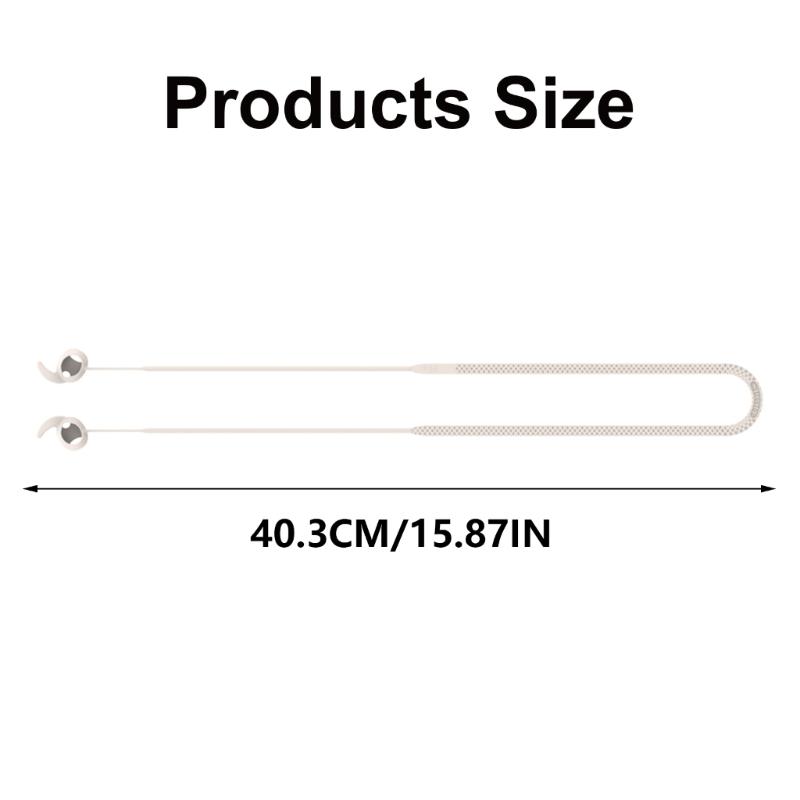 Обновленные силиконовые ремешки-держатели для наушников 40 см шнурок на шею Гибкие силиконовые ремешки для наушников Удобные для спорта