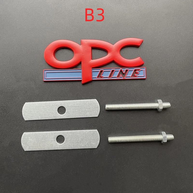 3D Metal Black Chrome Logo OPC Emblem Car Fender Badge Trunk Decal
