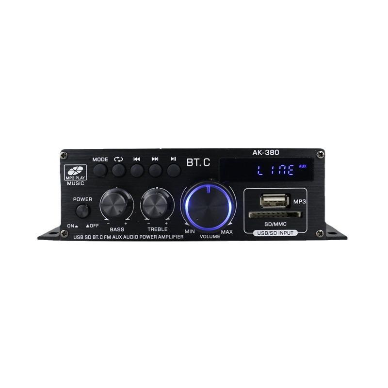 AK380 Bluetooth 12В Автомобильный/Домашний усилитель со встроенным динамиком