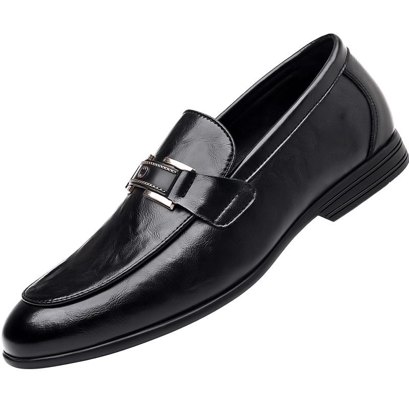 2024 осень кожаная мужская обувь мягкая поверхность мягкая подошва британский стиль обувь Доуду мужская обувь на одной педали ленивая повседневная