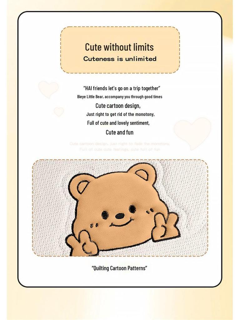 Universal Bieye Bear Cartoon Car Seat Cushion, Cotton & Linen, for All Seasons - Fits Buick Verano, Blue 6 Regal