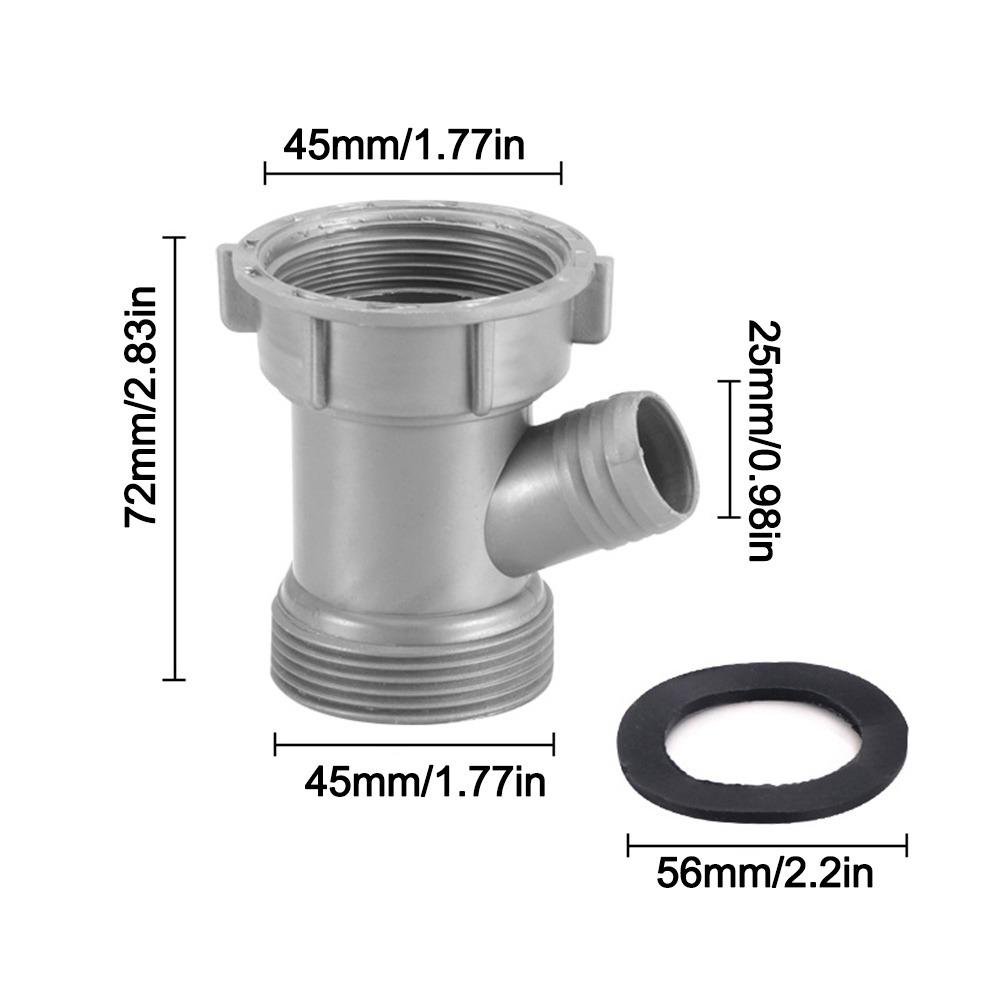 Anti Leak Kitchen Sink Drain Connector Threaded Nut Corrosion Resistant Basin Pipe Fitting Sealing Gasket Waste Pipe Adapter