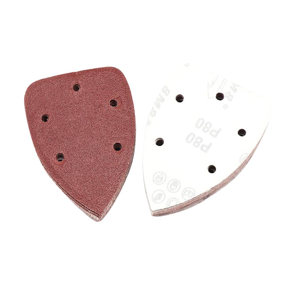 10x Sanding Palm Sheet Sander Pads Polish Sandpaper Grit Abrasive Discs Abrasive