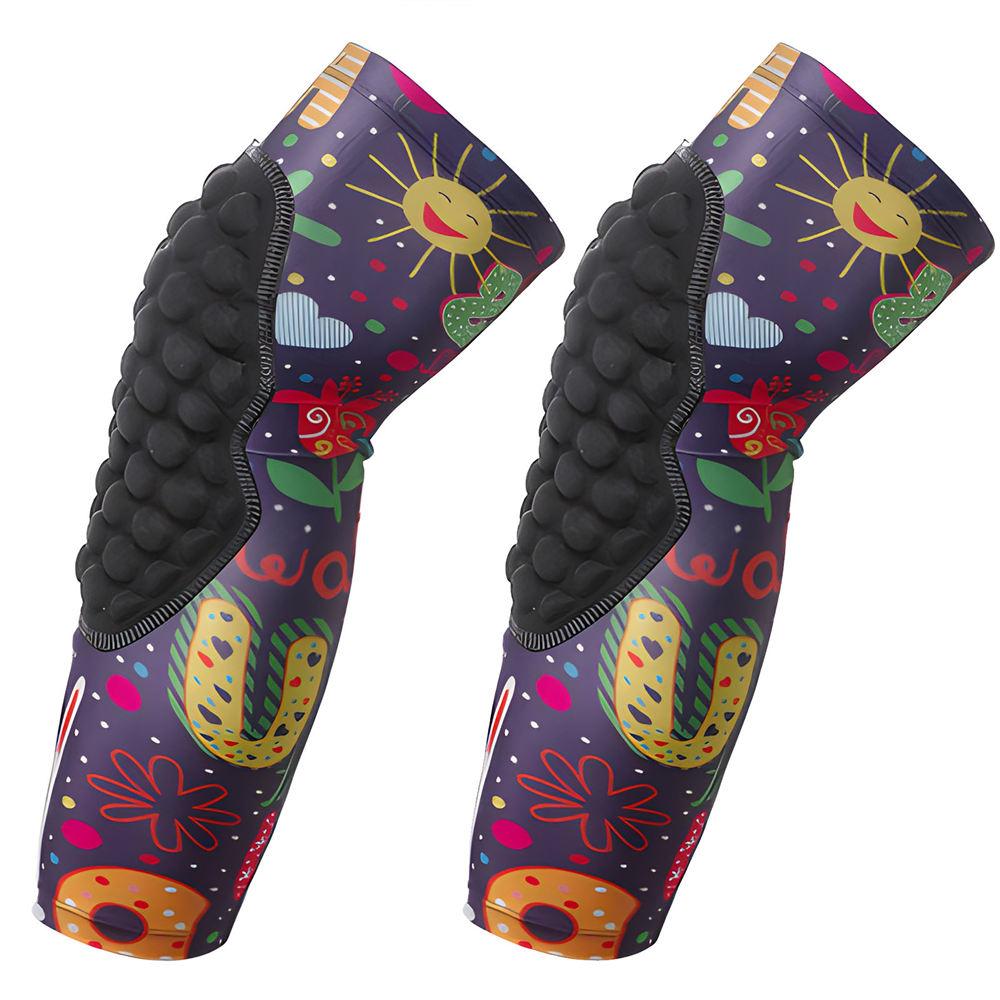 1 пара 3-12 лет дети наколенники компрессионные рукава для ног спортивная защитная экипировка поддержка для футбола баскетбола