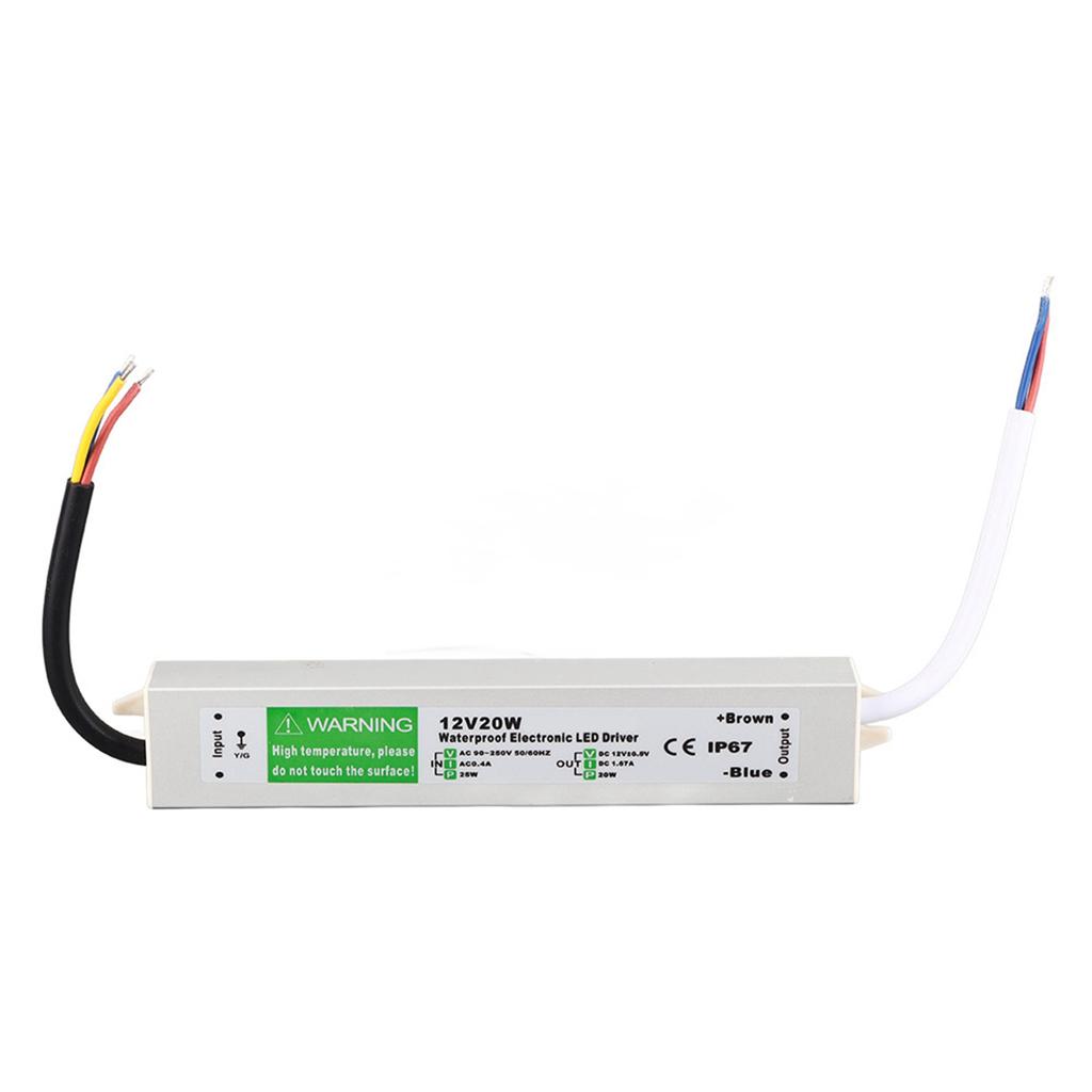12 В 20 Вт Уличный Водонепроницаемый Светодиодный Блок Питания Светодиодный Драйвер Импульсный Блок Питания Электрические Компоненты