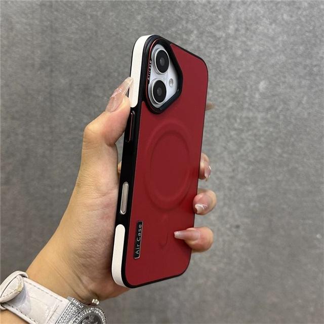 Для Для iPhone 16 15 Pro Max Магнитный Цветной Матовый Кожаный Каркас Чехол для Телефона Для Для iPhone 12 13 14 17 Air Задняя Крышка