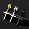 Панк Серьги-кольца из нержавеющей стали с матовой отделкой Дизайн Женские Мужские Проколотые Серьги-кресты Циркон Аксессуары Вечеринка Висячие серьги