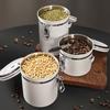 Date Tracker Beans Storage Container Stainless Steel Food Storage Box Coffee Storage Jar  Tea