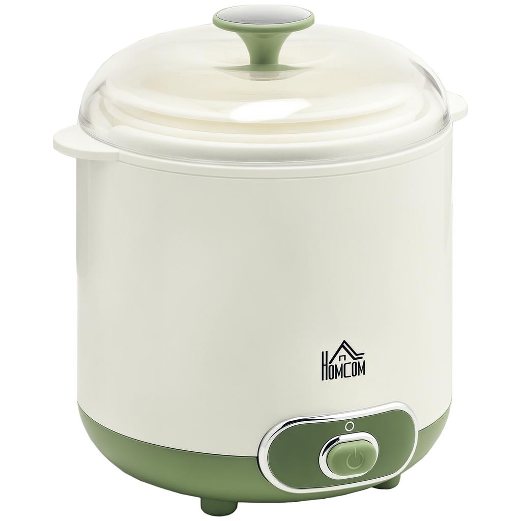 Yogurt Maker, 1.5 L Yogurt Machine with Strainer, Lid, 20 W Yogurt Maker for Greek Yogurt, for 3–5 People, 19.5x17.5x21.4 cm, White