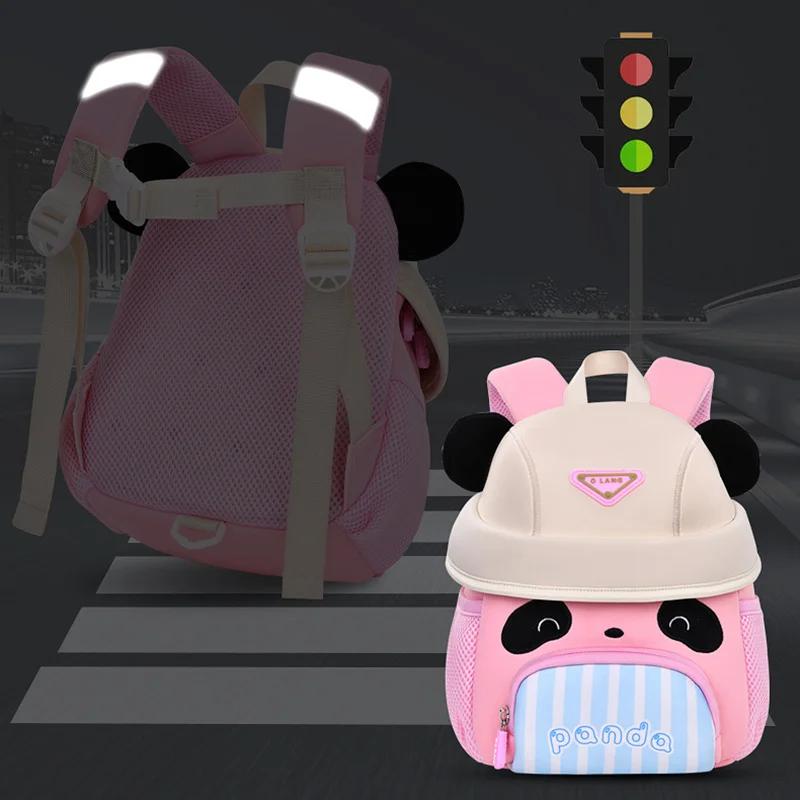Новый милый рюкзак для детского сада с пандой для девочек, детская сумка, школьная сумка для мальчиков начальной школы, рюкзак Kawaii