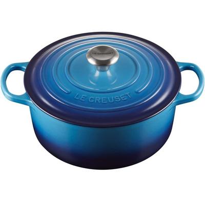 Чугунная жаровня Le Creuset Signature круглая 26 см лазурь 5,3 л (21177262202430)