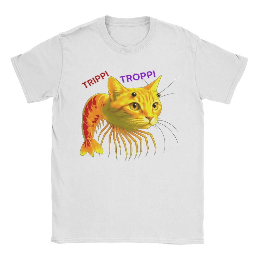Trippi Troppi Итальянский Мозголом Унисекс Футболка Уникальные Футболки Короткий Рукав Круглый Вырез Футболки Чистый Хлопок Большие Размеры Топы