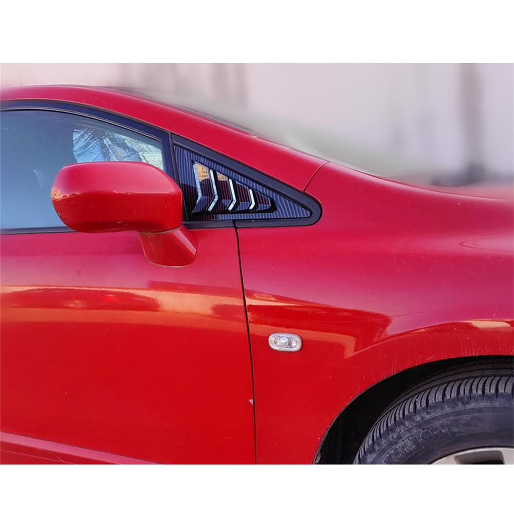 For 06-11 Honda Civic Front Quarter Window Louver Shutter Trims Carbon Fiber ABS