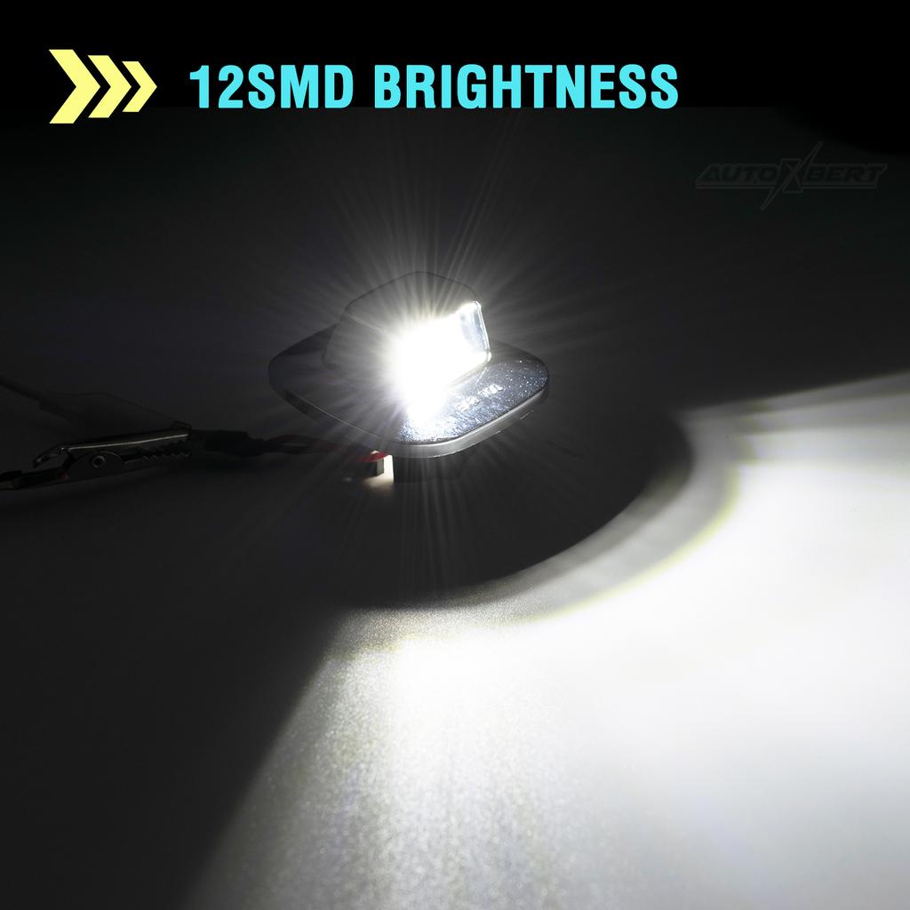 2Pcs Pickup Rear License Bumper Light Number Plate Lamp For Chevrolet Chevy GMC C/K-Series 1500 2500 3500 1988-2000 Truck LED