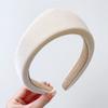 Elegant Velvet Triangle Headband Crown Retro Hair Accessories Simple Wide Edge Hair Hoop  Party