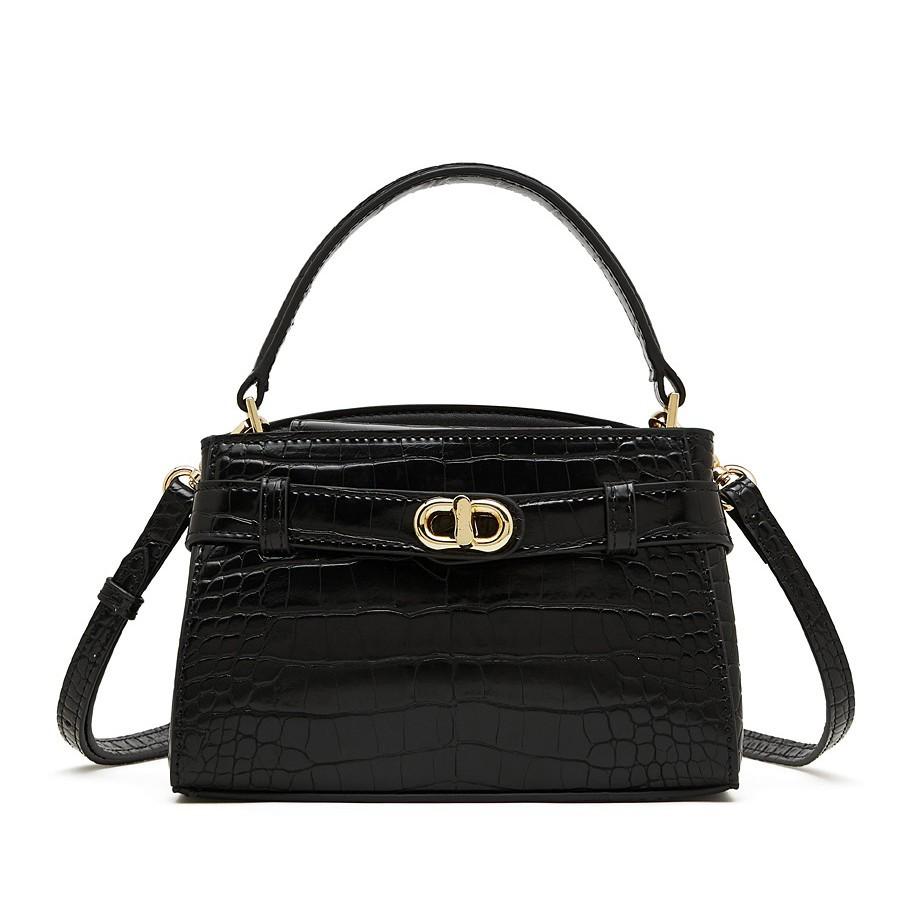 Crocodile Pattern Fashionable Women's Bag 2025 New Small Square Bag Handheld Versatile Bag Retro High-Quality Texture Single Shoulder Crossbody