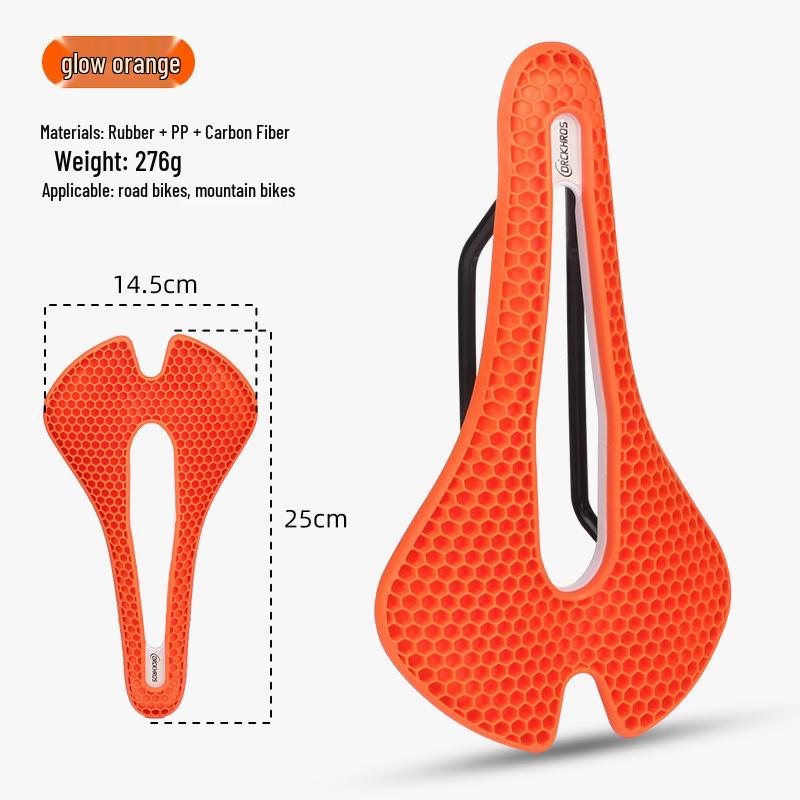 DRCKHROS Honeycomb Shock-Absorbing Bicycle Saddle: Breathable, Comfortable Mountain Bike Seat.
