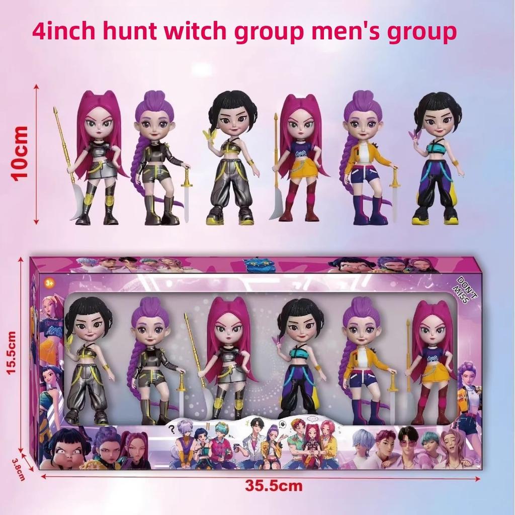 New Hot Kpop Devil Hunter Rumi Zoe Mira Anime Polyvinyl Chloride Character Collection Childrens Gift Hot Anime Dolls 5D Eyes
