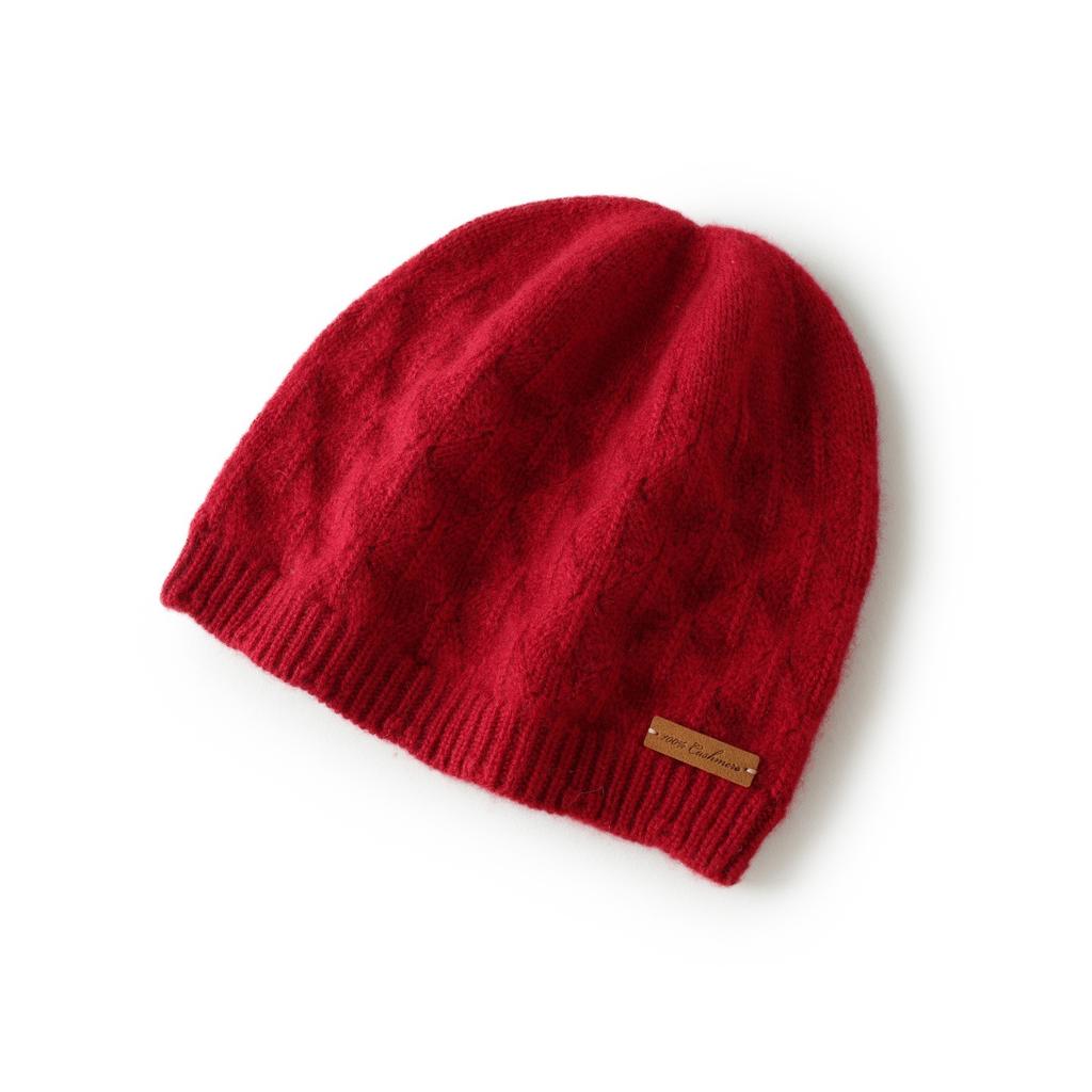 Pure cashmere warm soft hat women's cold and warm versatile thickened fashion autumn and winter new cashmere hat