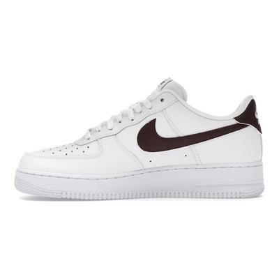 Air Force 1 07 белые бордовые кроссовки Crush мужские FJ4146-112