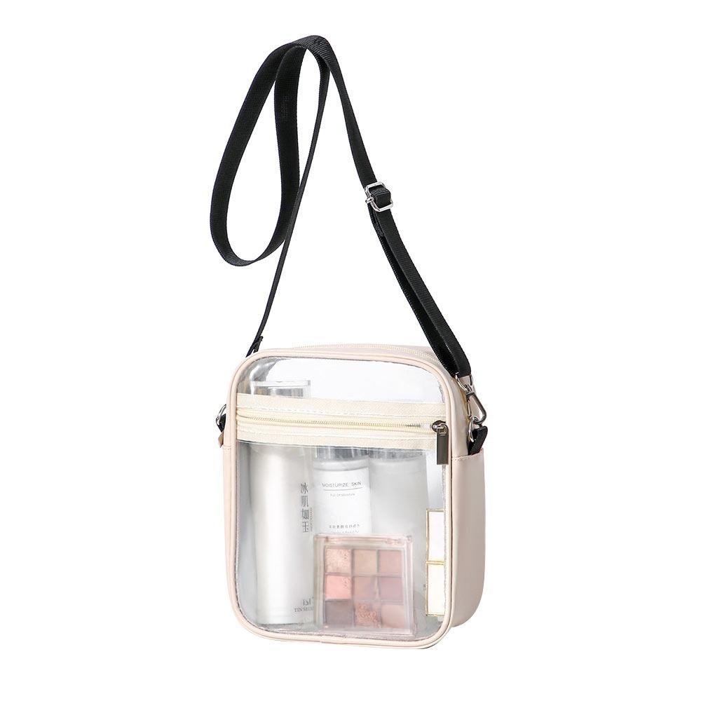 Storage Bag PVC Transparent Bag Square Waterproof Crossbody Bag Portable Women Handbag  Women