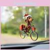 Christmas Dog Car Pendant Acrylic Cartoon Decor For Vehicle Interior