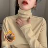 1 шт. Женская осенне-зимняя утолщенная теплая футболка с длинным рукавом, воротник-стойка, термобелье, модная высокая Co… Еще