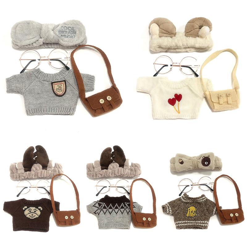 Комплект одежды для кукол 30 см, одежда для уток, плюшевая кукла, повязка на голову, сумка, очки, наряд