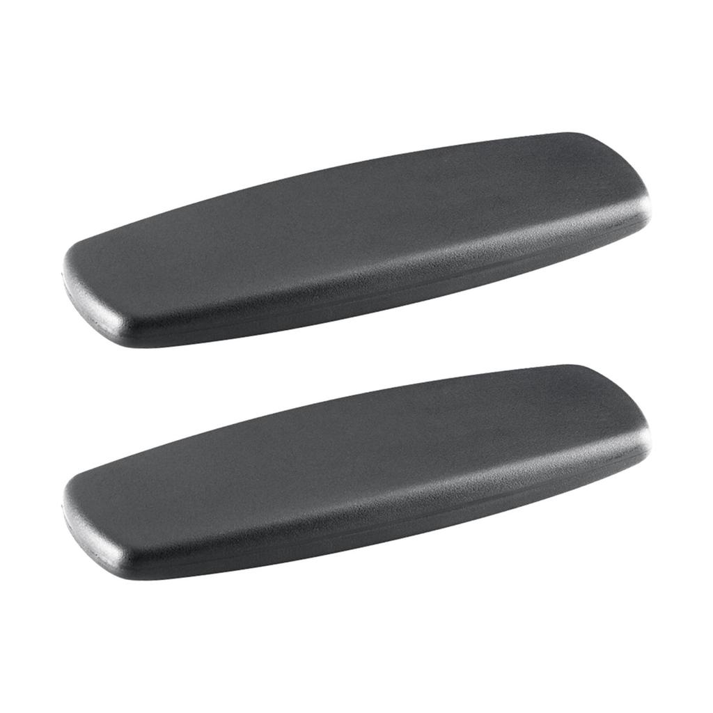 2 Replacement Gaming Chair Armrest Pads Easy to Install Simple Line Accessories Black PU Universal