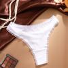 FINETOO Woman Ice Silk Panties Sexy Lace Underwear Seamless and Soft Lady Lingerie Solid Color