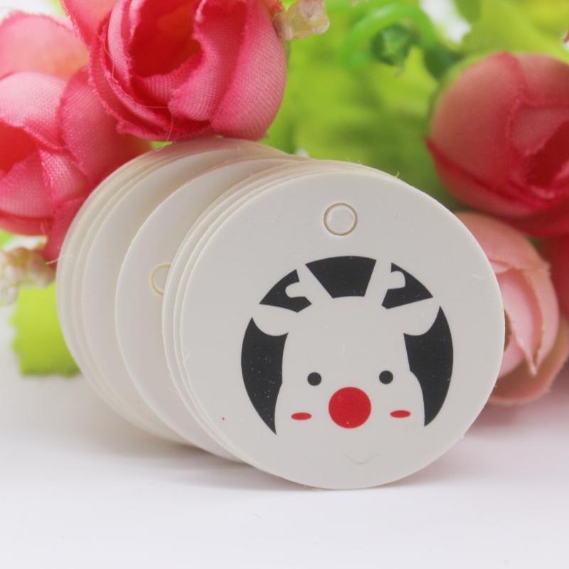 100 шт. белых подарочных бирок, новейшие круглые бирки диаметром 3 см, 300 г, картонные бирки, печенье, бирки с изображением любимых питомцев, хит продаж