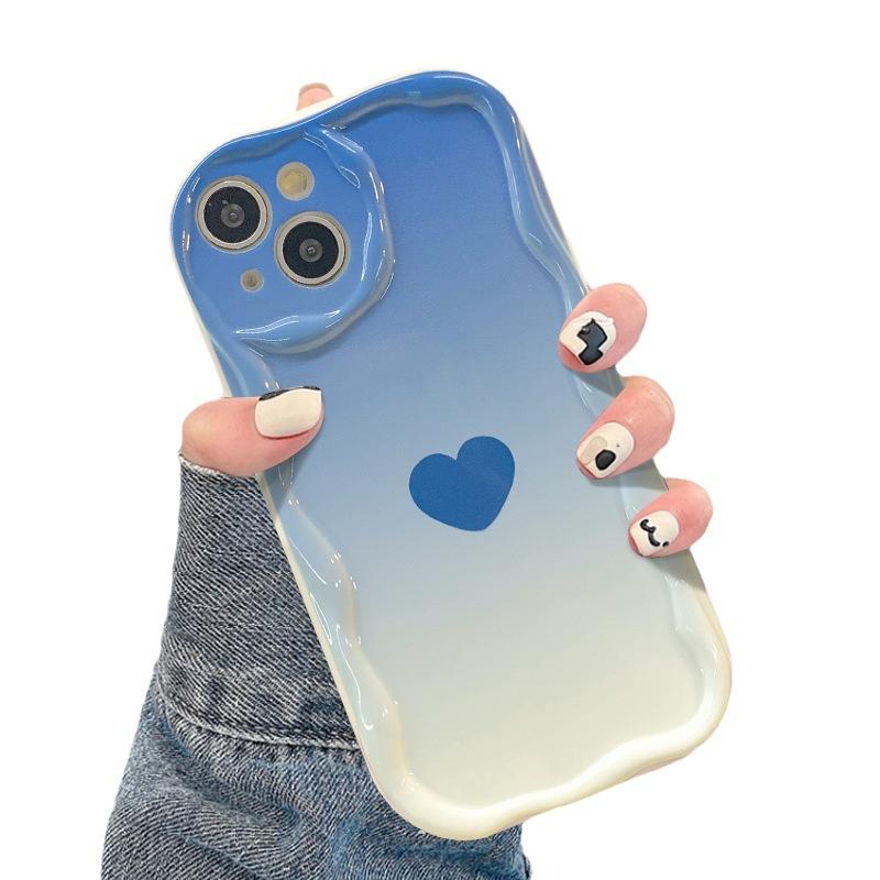 Простой градиент Love подходит для Apple 16PRO Чехол для мобильного телефона iPhone 15 полное покрытие мягкий силикон 14 мелких отверстий анти-падение X