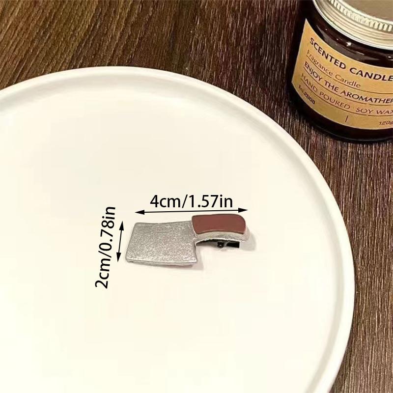 Женские необычные челки на бок, имитация ножа, сломанные волосы, заколка-утконос, заколки для волос, светящаяся лампочка