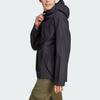 Adidas Ветровка City Escape, однотонная, с длинным рукавом, с капюшоном, мужская куртка, черная IA3086