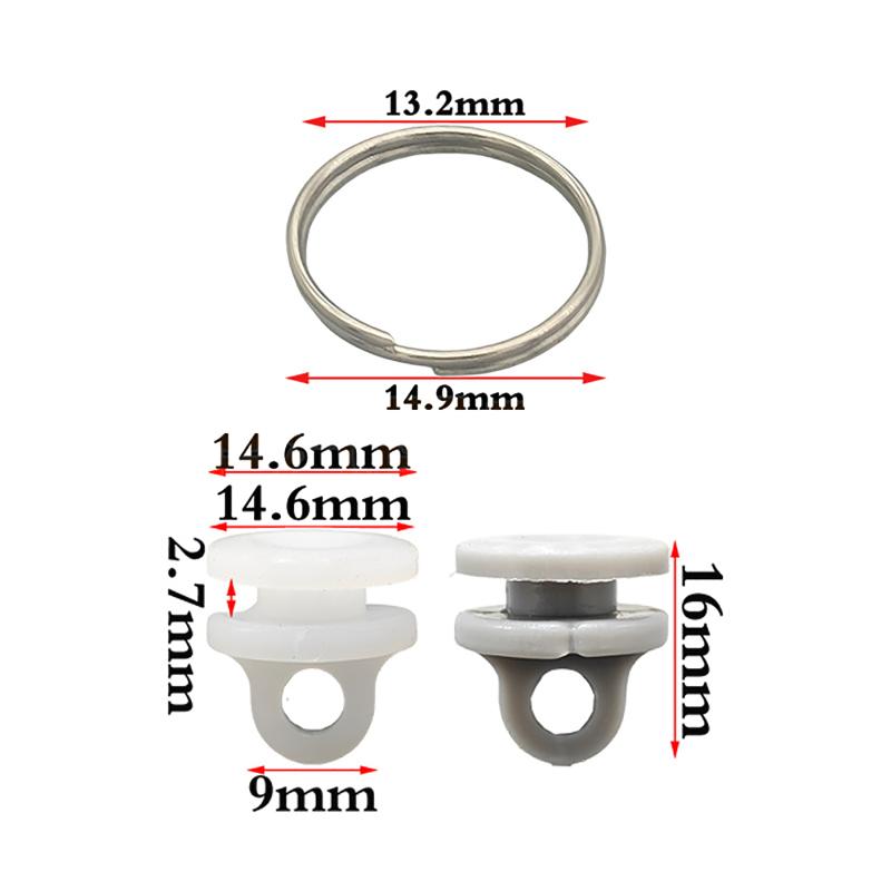 30Pcs Heavy Duty Truck Curtain Pulley Rollers J6 Curtain Beads Wear Proof Replacement Parts for Commercial Vehicle Curtains