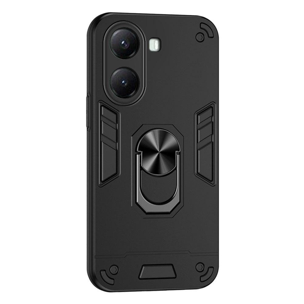 Для Xiaomi Poco X7 Pro 5G чехол PC+TPU Drop Defend Phone Cover с кольцом-подставкой