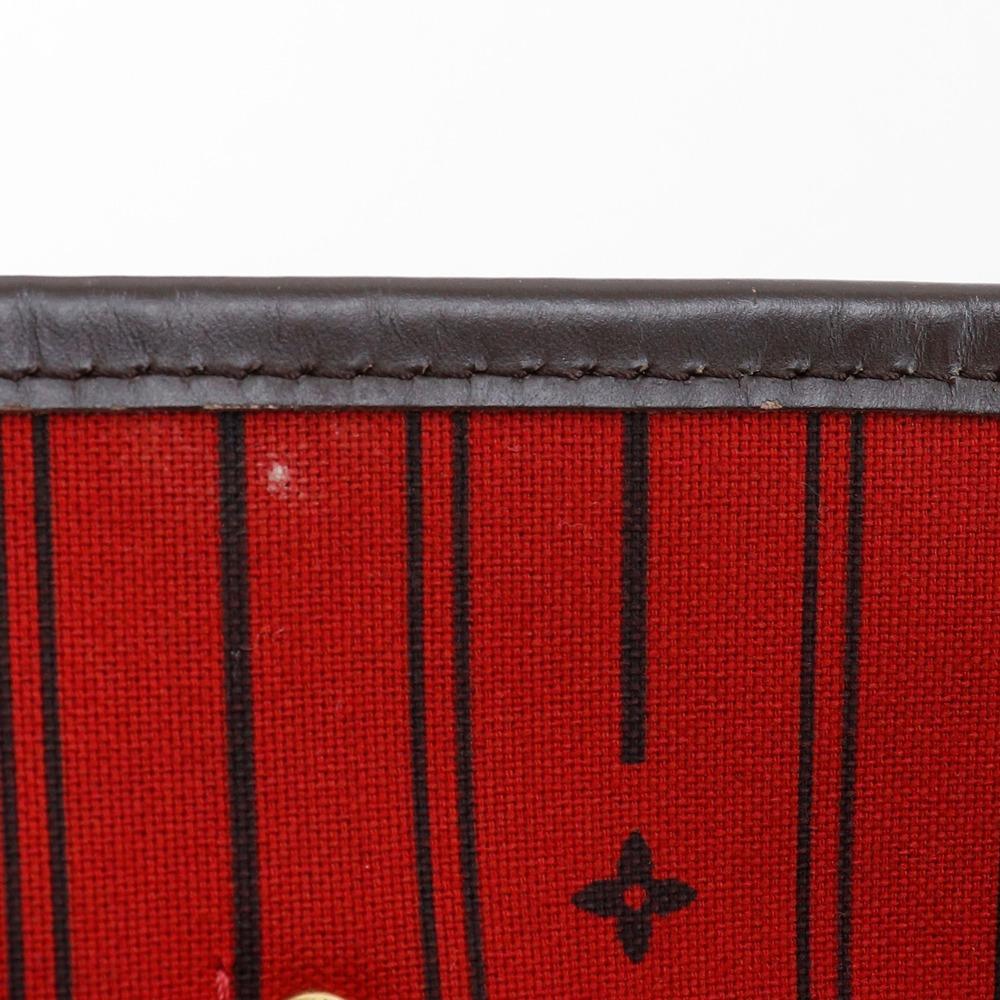 Louis Vuitton Neverfull MM Tote Bag N51105 Brown Damier Canvas Women Used