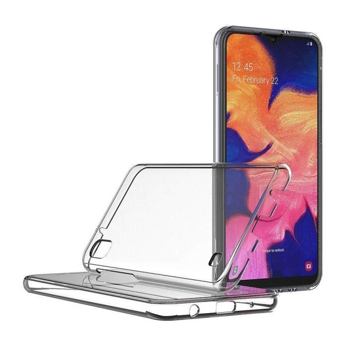 Coque Silicone 360° - VCOMP - Samsung Galaxy A10 6.2" SM-A105F - Transparent - Protection intégrale - Souple