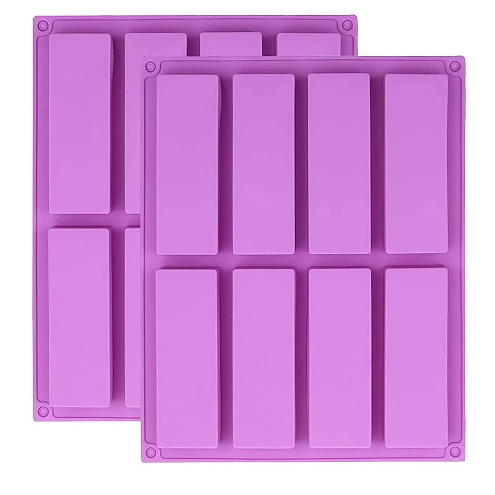 Rectangular Silicone Baking Mold 8 Cavity Energy Bar Maker Ice Cube Tray Loaf Pan Bread