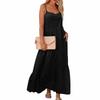 Женское однотонное богемное повседневное пляжное платье плиссированное нерегулярное платье Пляжное длинное платье