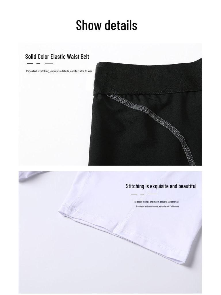 Men's Fitness Basketball Sweat-Wicking Quick-Dry High-Elasticity Compression Shorts