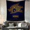 Sonic Hedgehog Movie Poster Tapestry Wallmounted Background Cloth Background Cloth Christmas Gift Wall Decoration