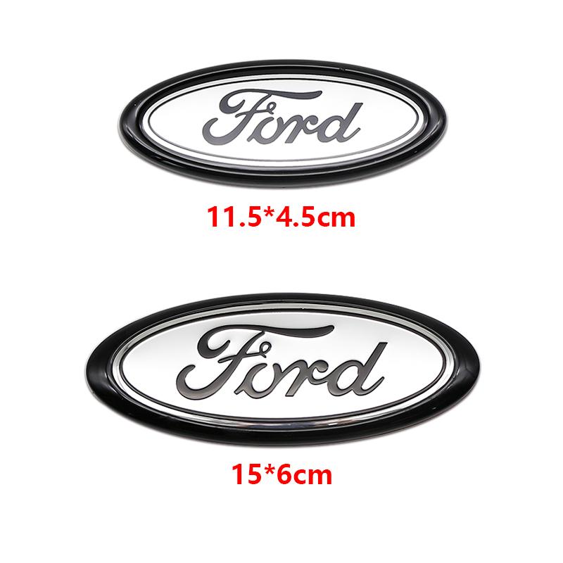 UJOV9 Ford 11.5cm 15cm Logo ABS Material For Ford Fiesta Ranger Mondeo Fusion Escape Edge Focus Mustang Rear Trunk Emblem Accessories