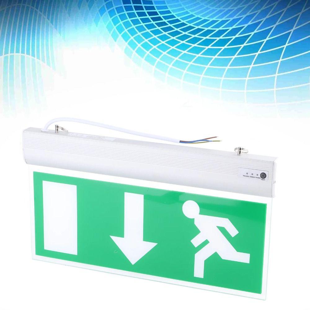 Green Bulb Evacuation Indicator Light Exit Sign Neon Light 110-240V Security Light Hospital