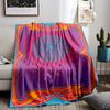 Abstract Geometric Pattern blanket with Vibrant Colors and Wavy Design blanket, suitable for use in the bedroom, living room, on the sofa